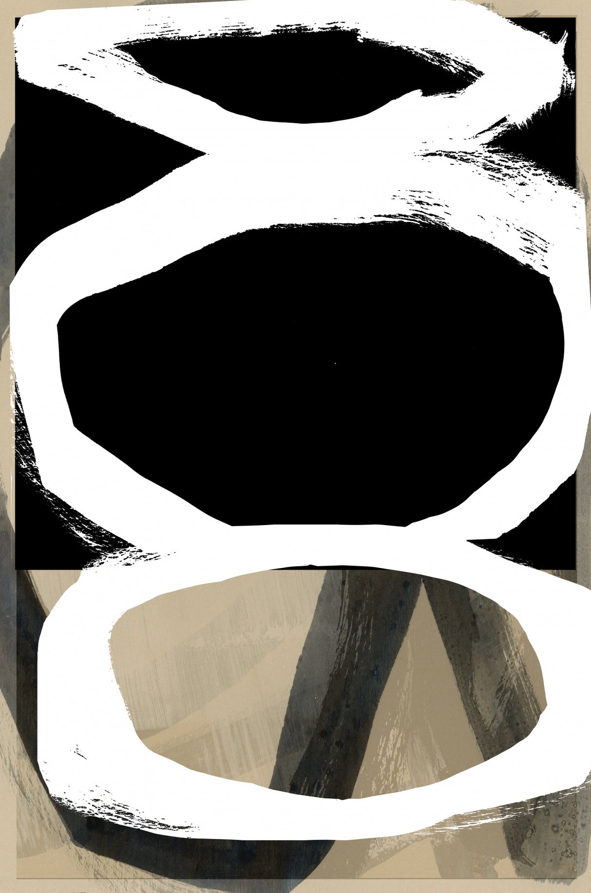Bold Black On White No4 Poster och Canvastavla