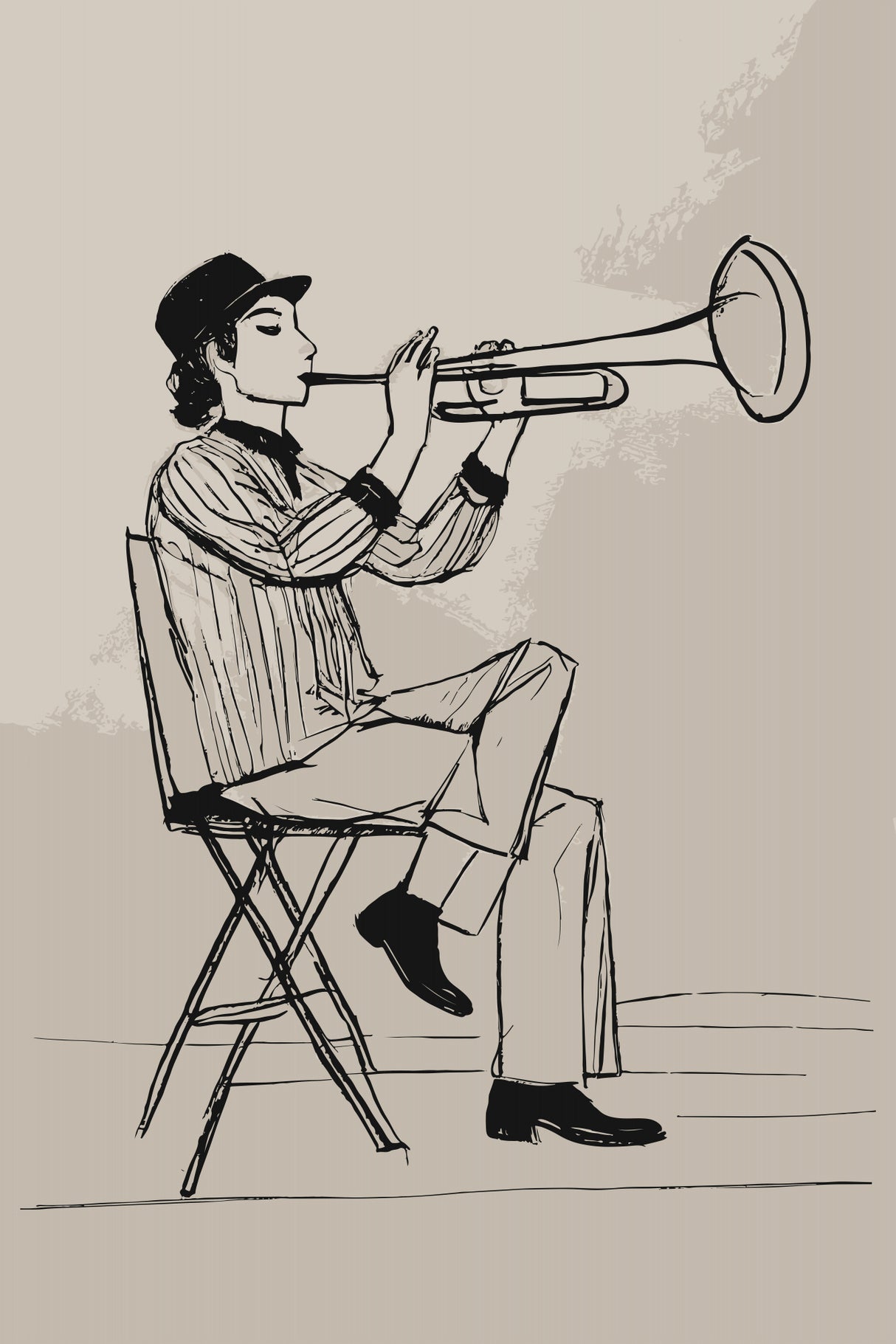 Trumpet Man Poster och Canvastavla