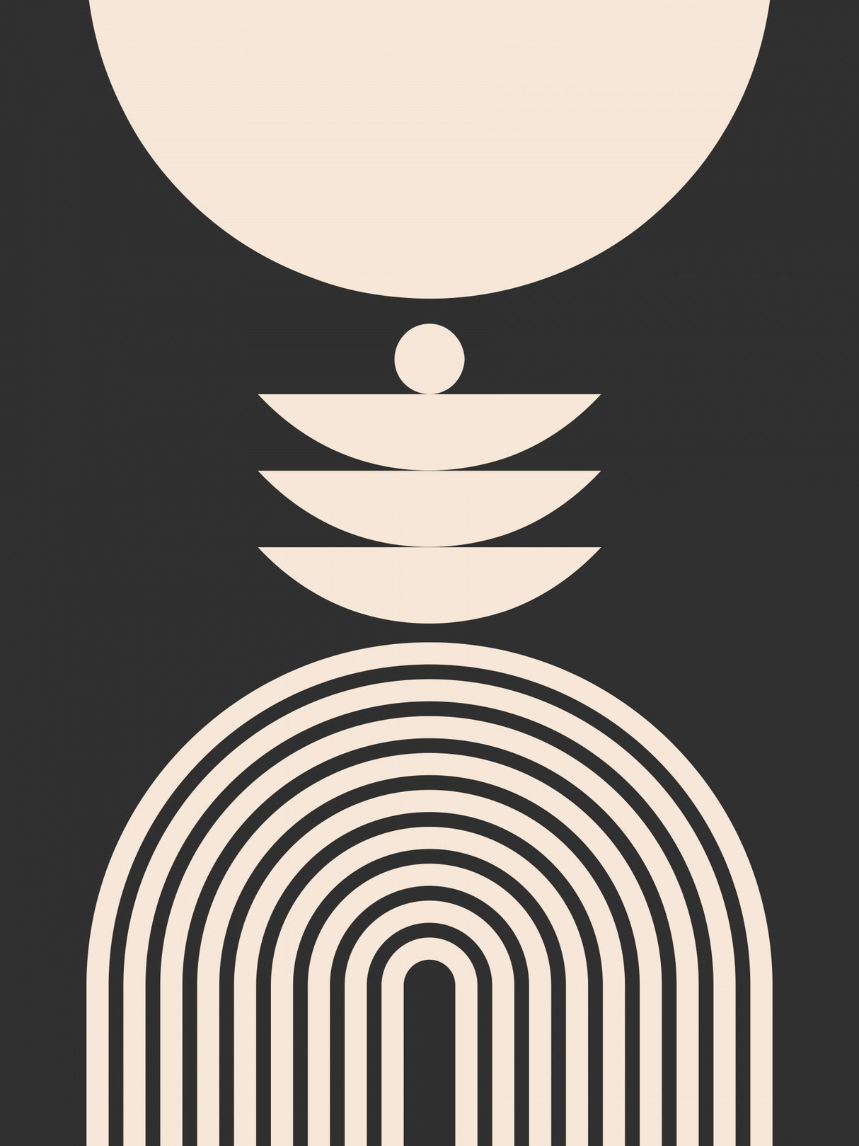 Mid Century In Monochrome Poster och Canvastavla