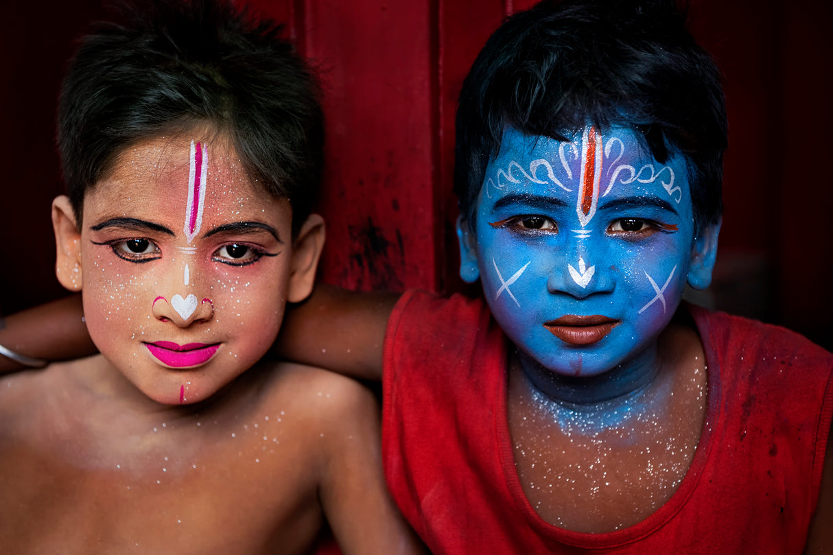 LORD KRISHNA & LORD BALARAMA Poster och Canvastavla