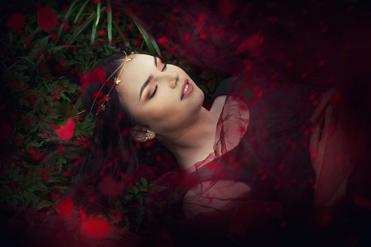 Sleep under a rain roses Poster och Canvastavla