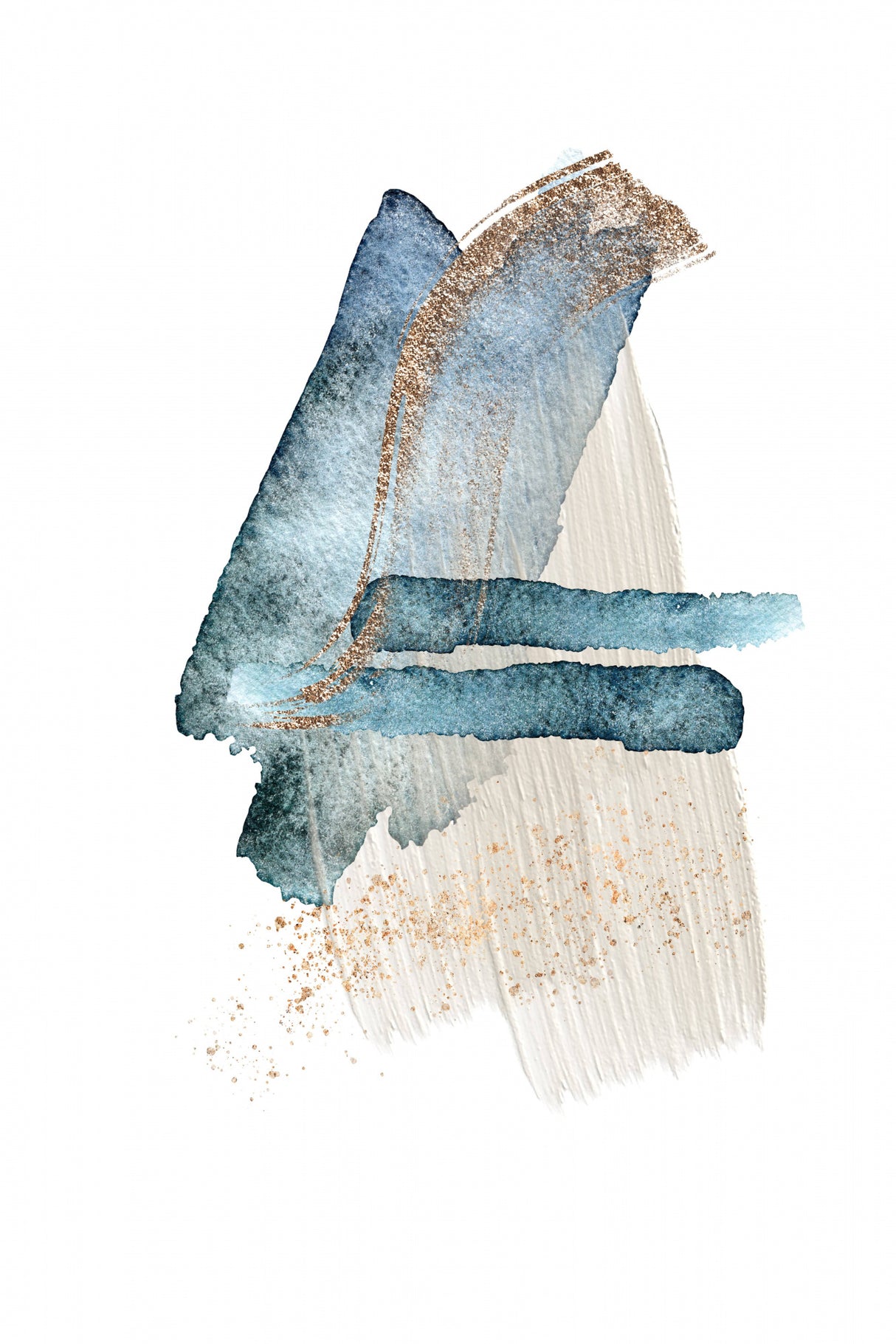 Atlantic Blue Abstract-3 Poster och Canvastavla