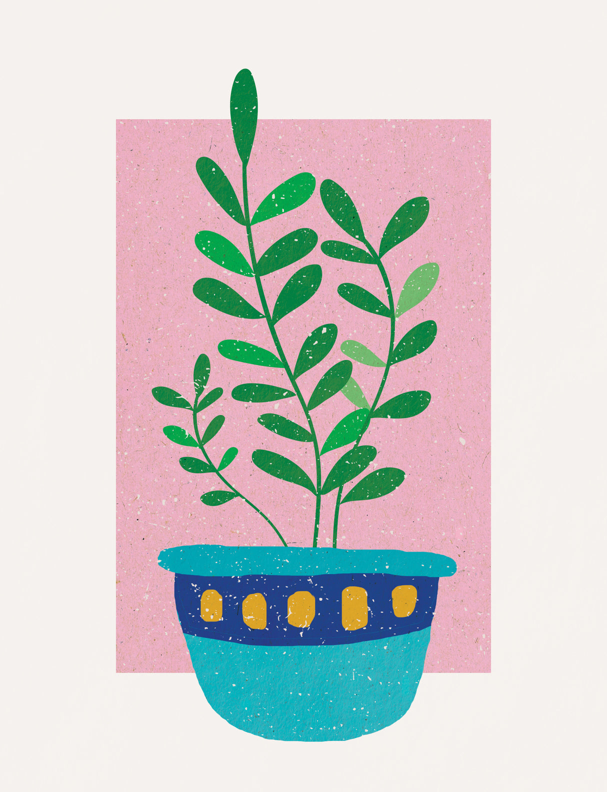 Plant in Sunset Poster och Canvastavla