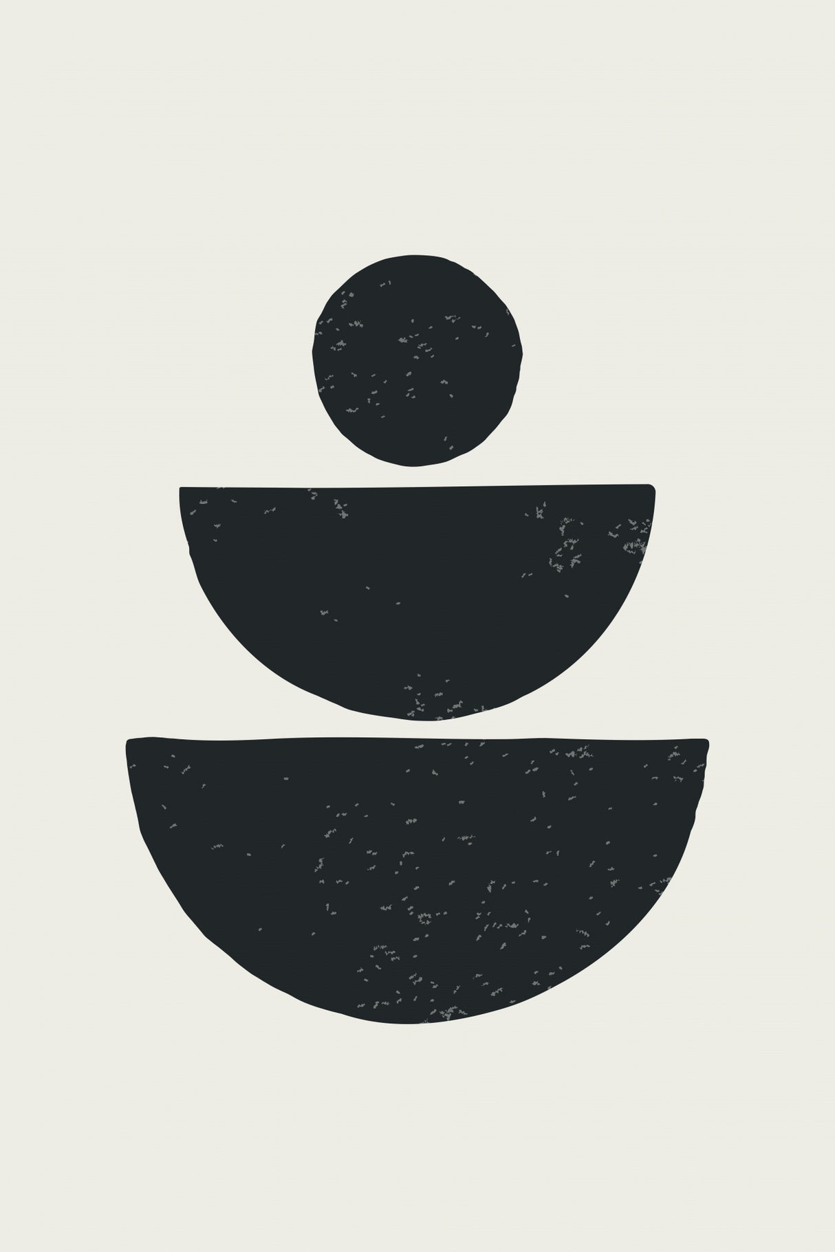 Black Abstract Shapes Series #1 Poster och Canvastavla