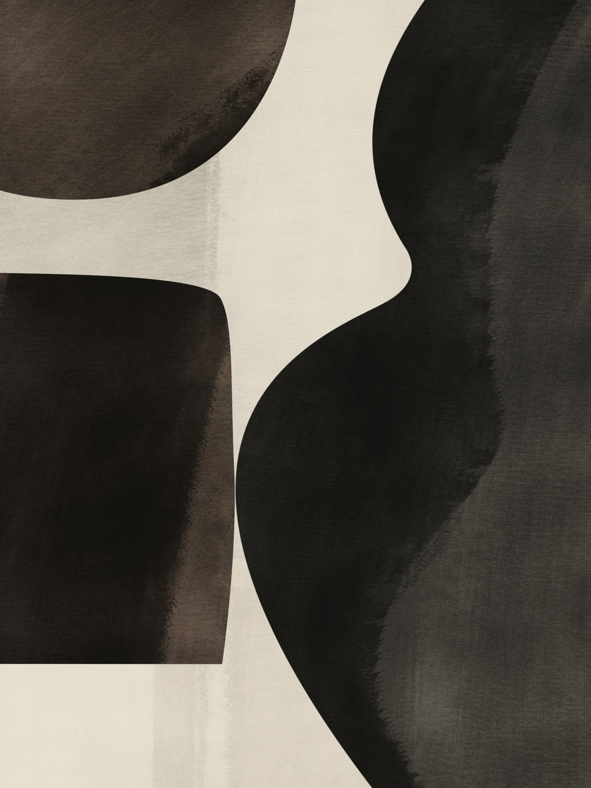 Black Abstract Collage Poster och Canvastavla