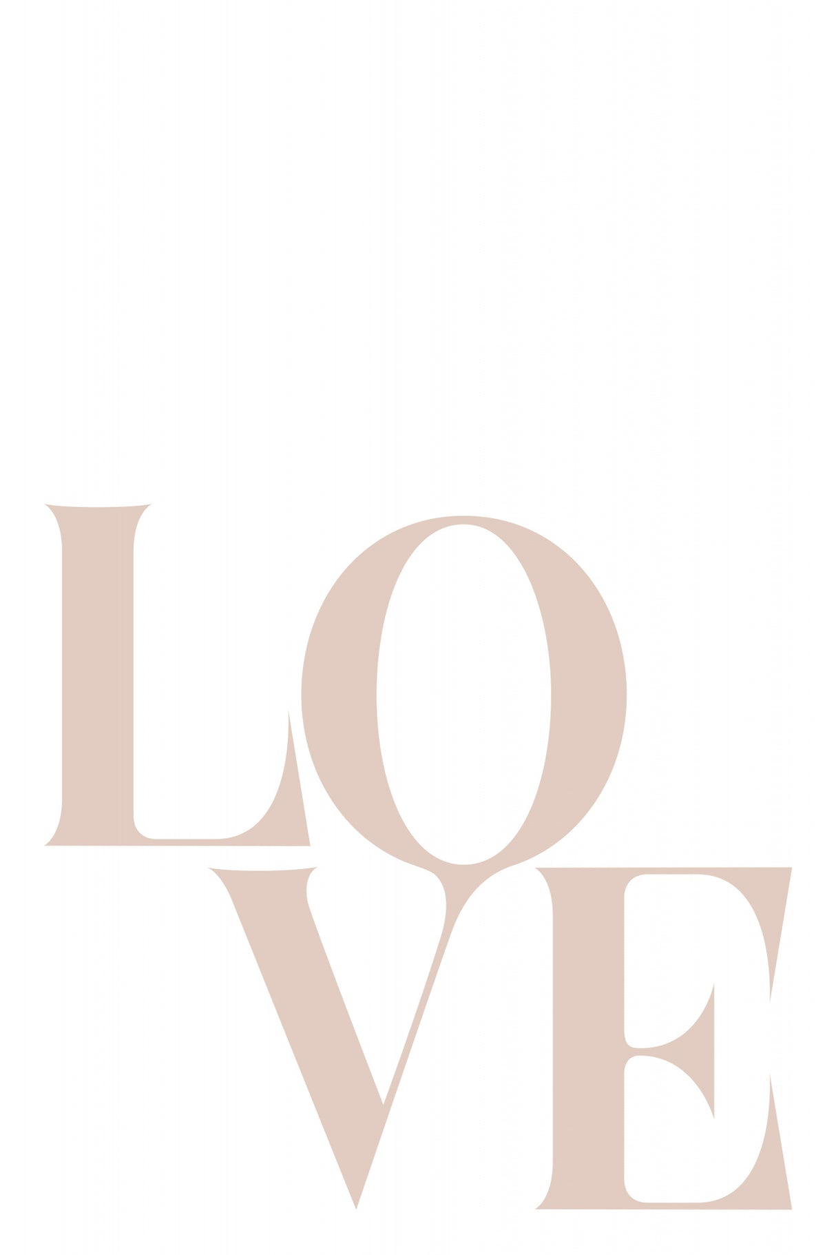 Love Beige Poster och Canvastavla
