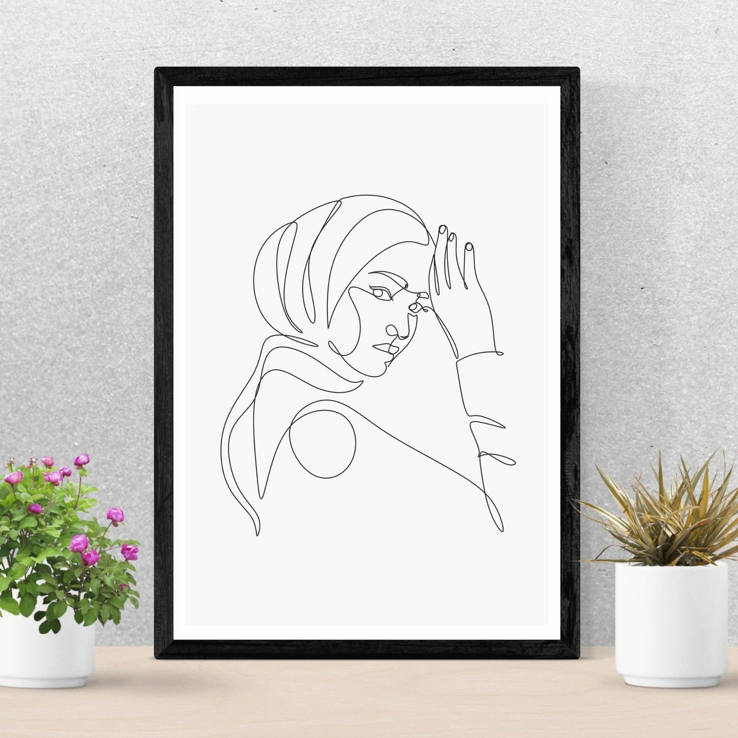 Line Art Grey poster