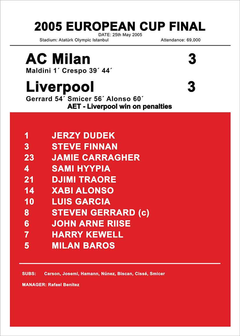 European cup final Vas och keramikposter