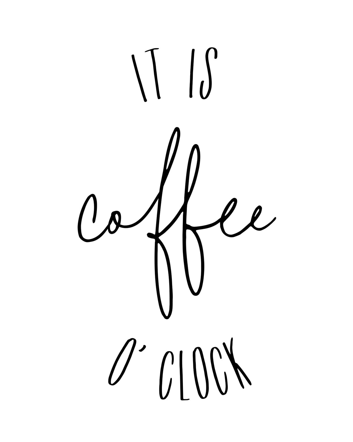 It is coffee o'clock Poster och Canvastavla