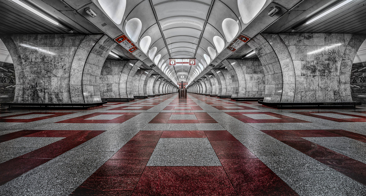 Prague Metro Poster och Canvastavla
