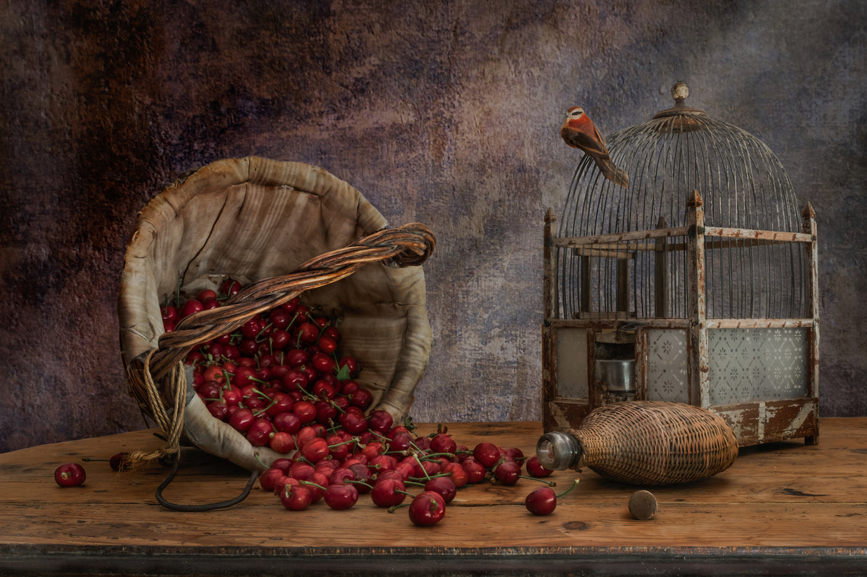 Still Life with Cherries Poster och Canvastavla