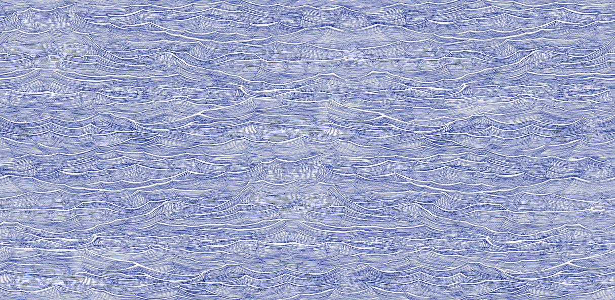 Hla024 100dpi Waves Cobalt Poster och Canvastavla