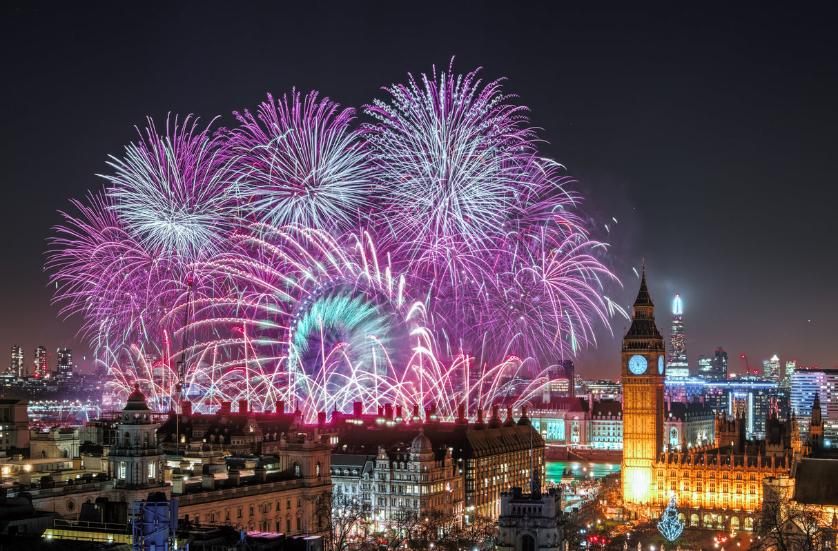 New Year Fireworks Poster och Canvastavla