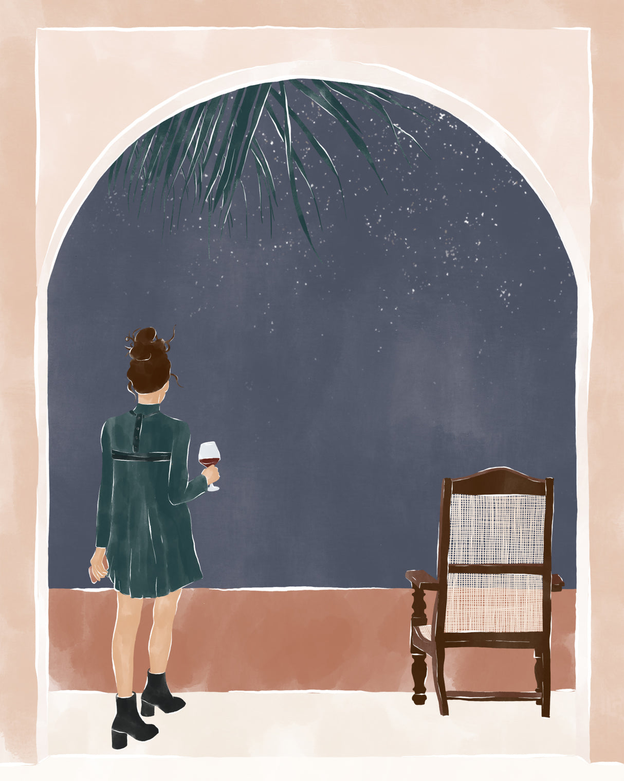 Starry Night Poster och Canvastavla