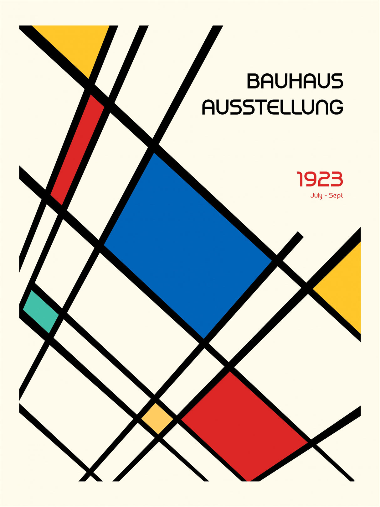 Bauhaus Geometric Design Retro Poster och Canvastavla