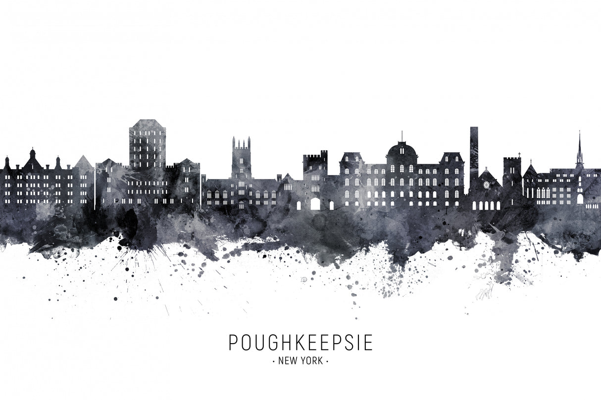 Poughkeepsie New York Skyline Poster och Canvastavla