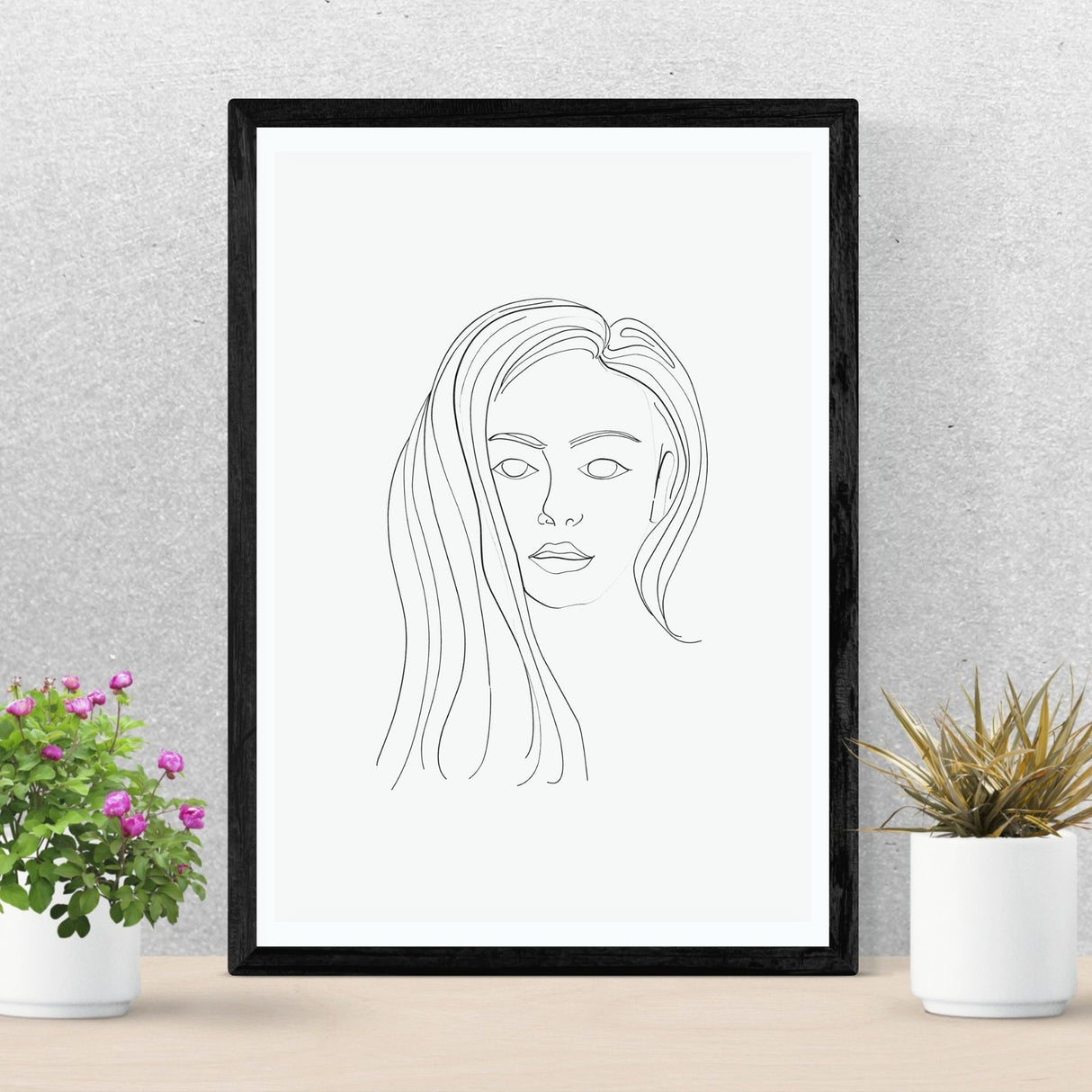 Line Art Grey poster