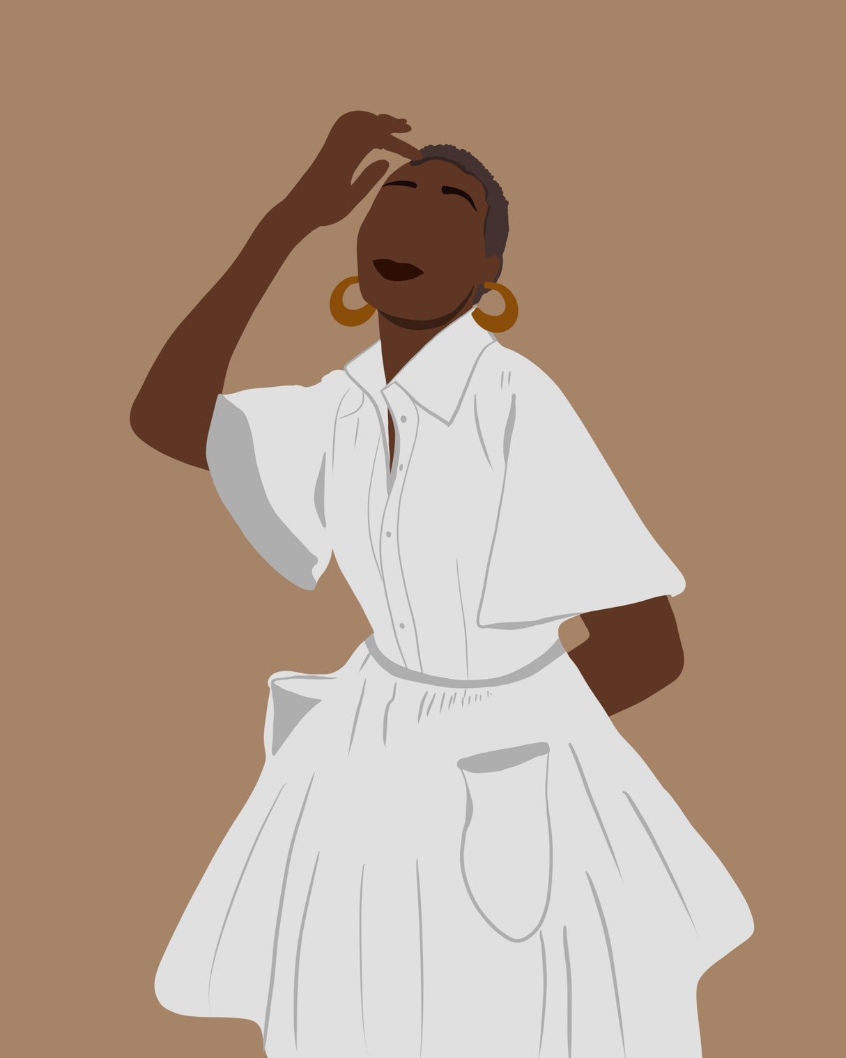 Happy Girl Poster och Canvastavla