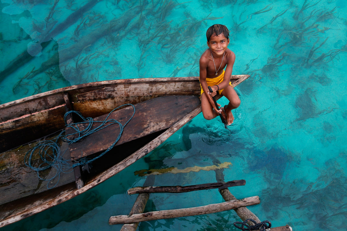 Bajau Boy Poster och Canvastavla