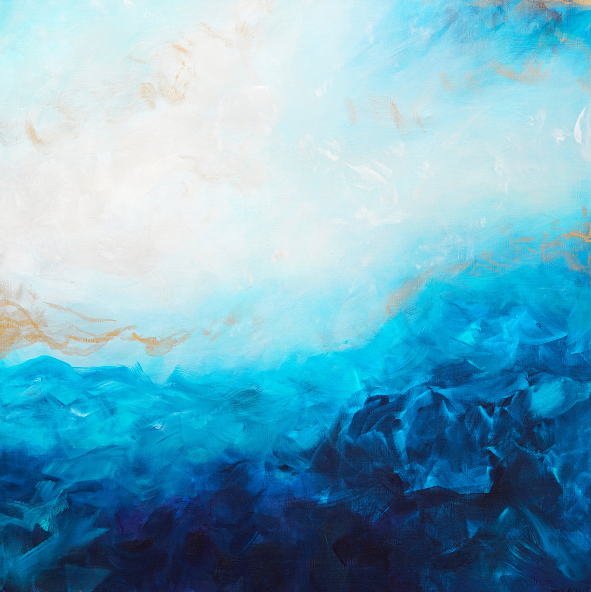 Blue Sea, golden Sunlight 2 Poster och Canvastavla