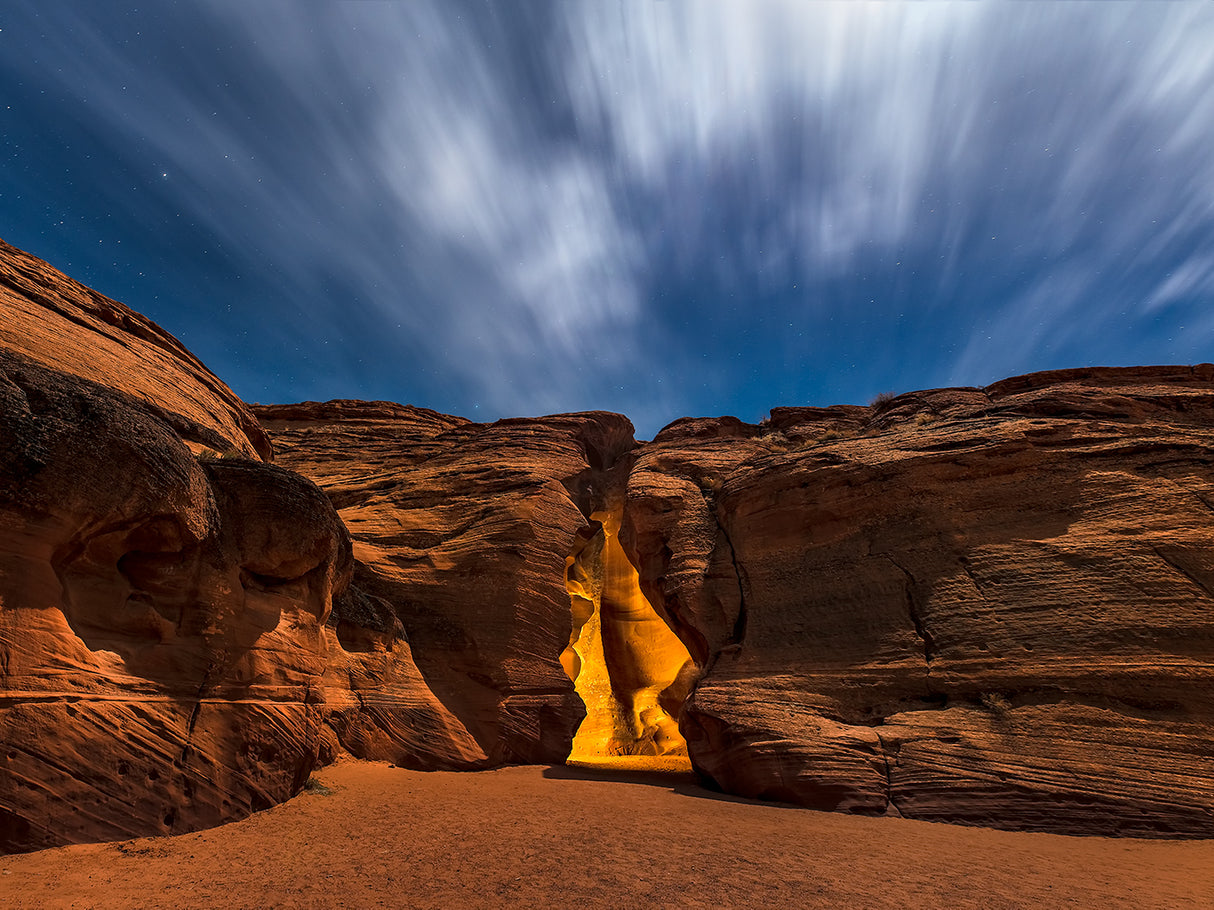 Moonlight over Antelope Canyon Poster och Canvastavla