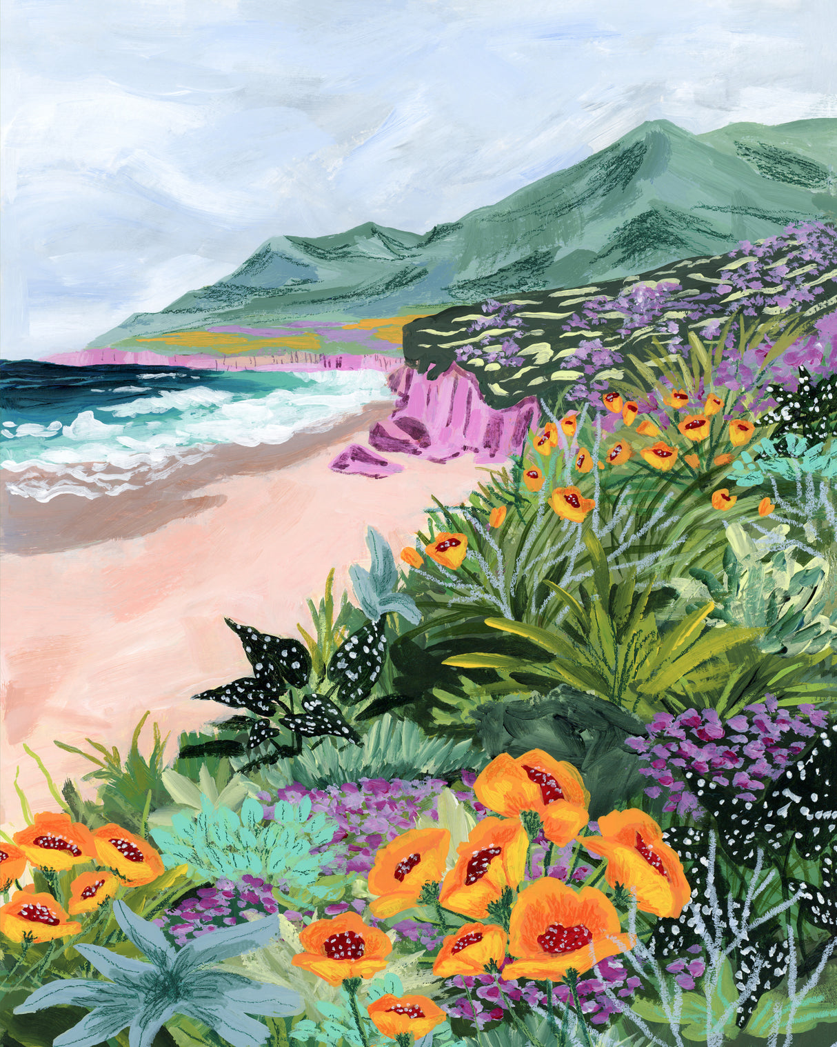 Coastal Bluffs Poster och Canvastavla