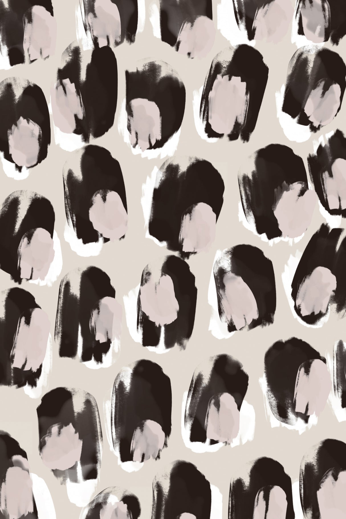 Big Brown And Beige Dots Poster och Canvastavla