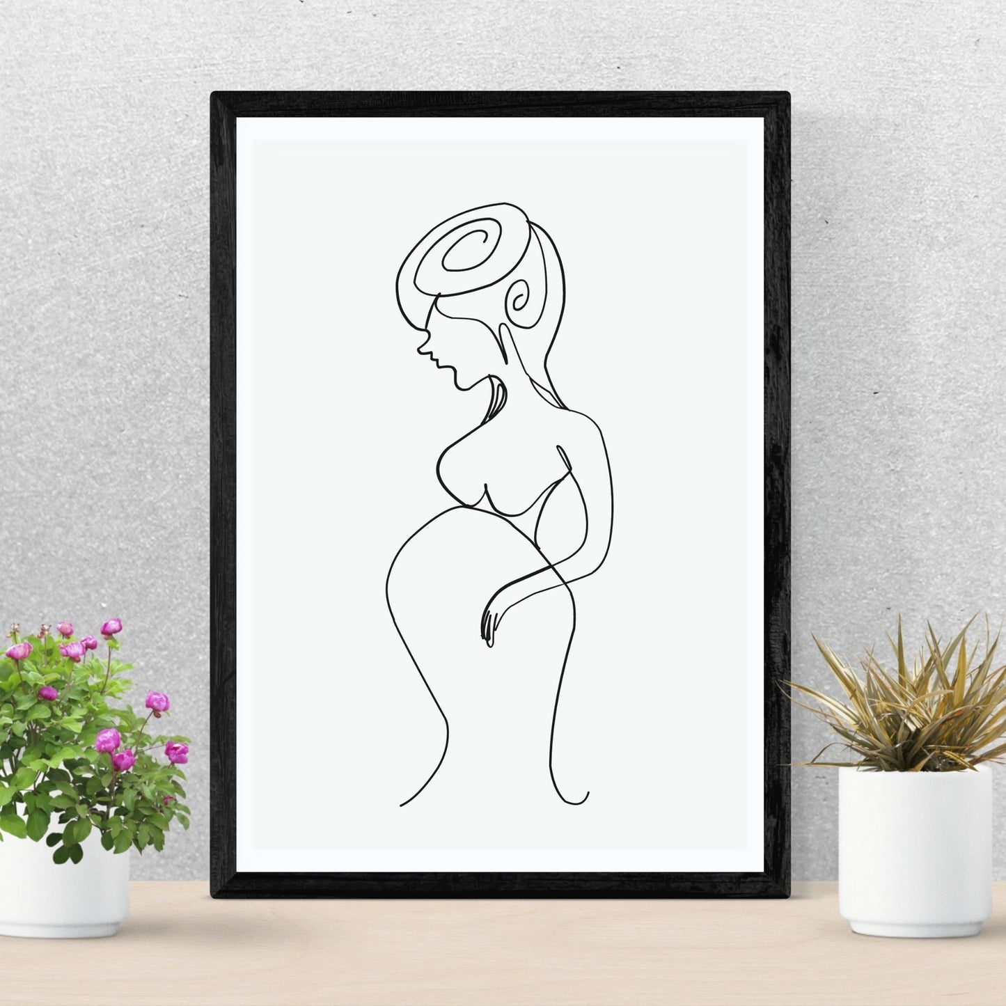 Line Art Grey poster