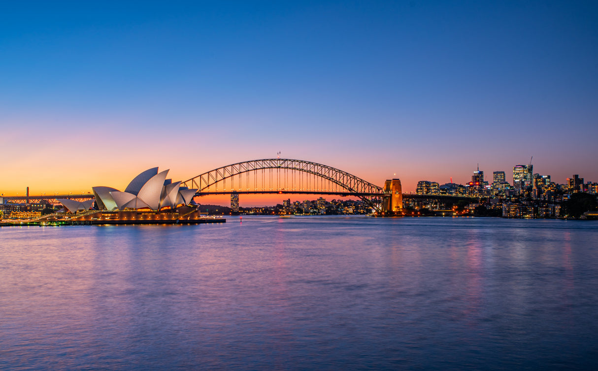 Sydney from Mrs Macquarie's Chair Poster och Canvastavla