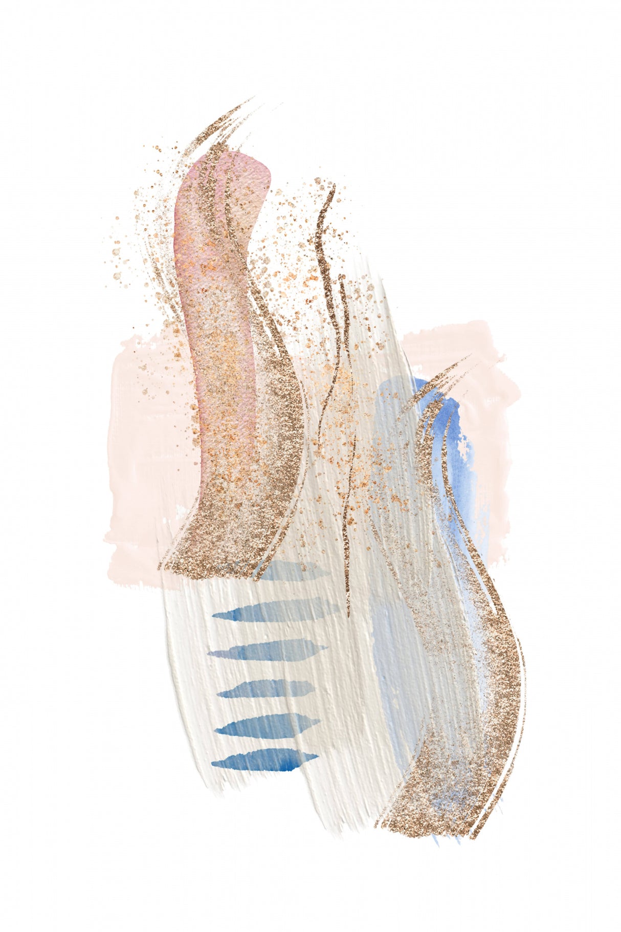 Soft Pink Blue 2 Poster och Canvastavla