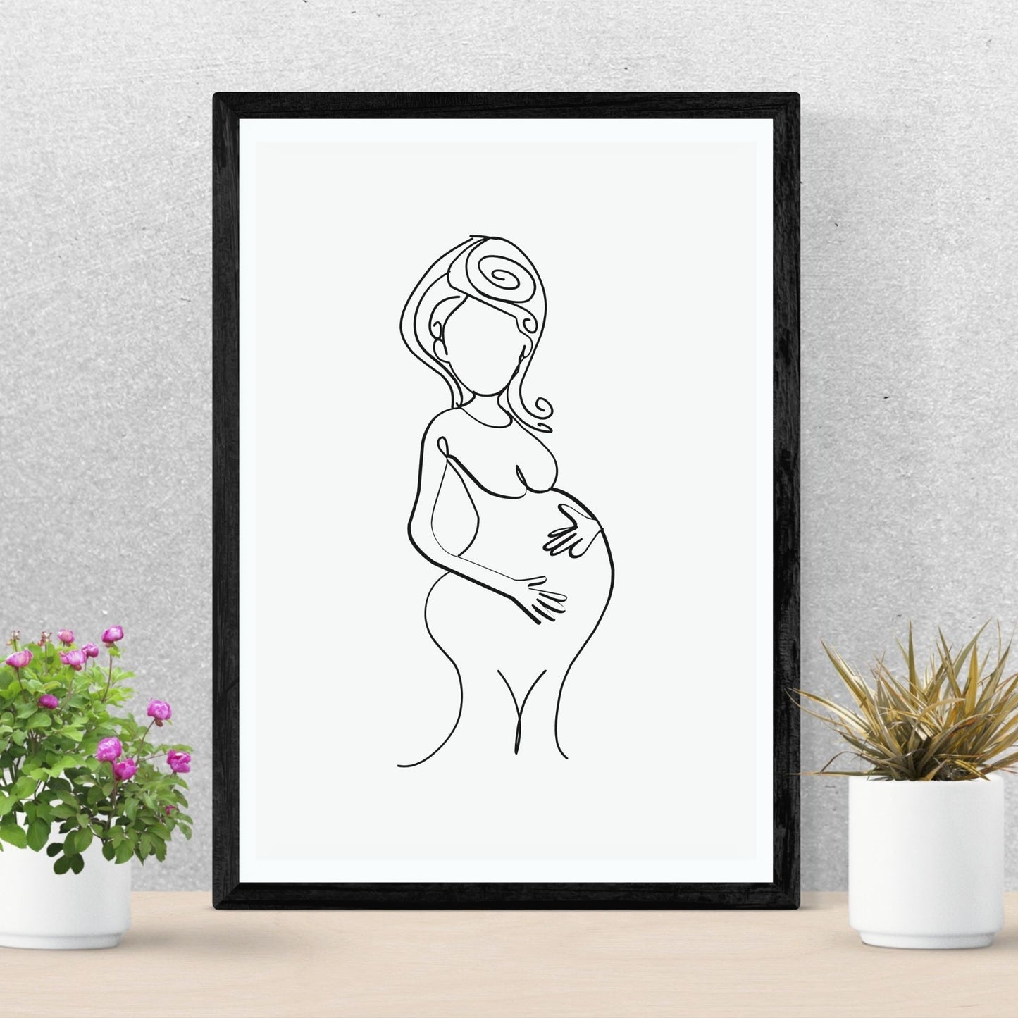 Line Art Grey poster