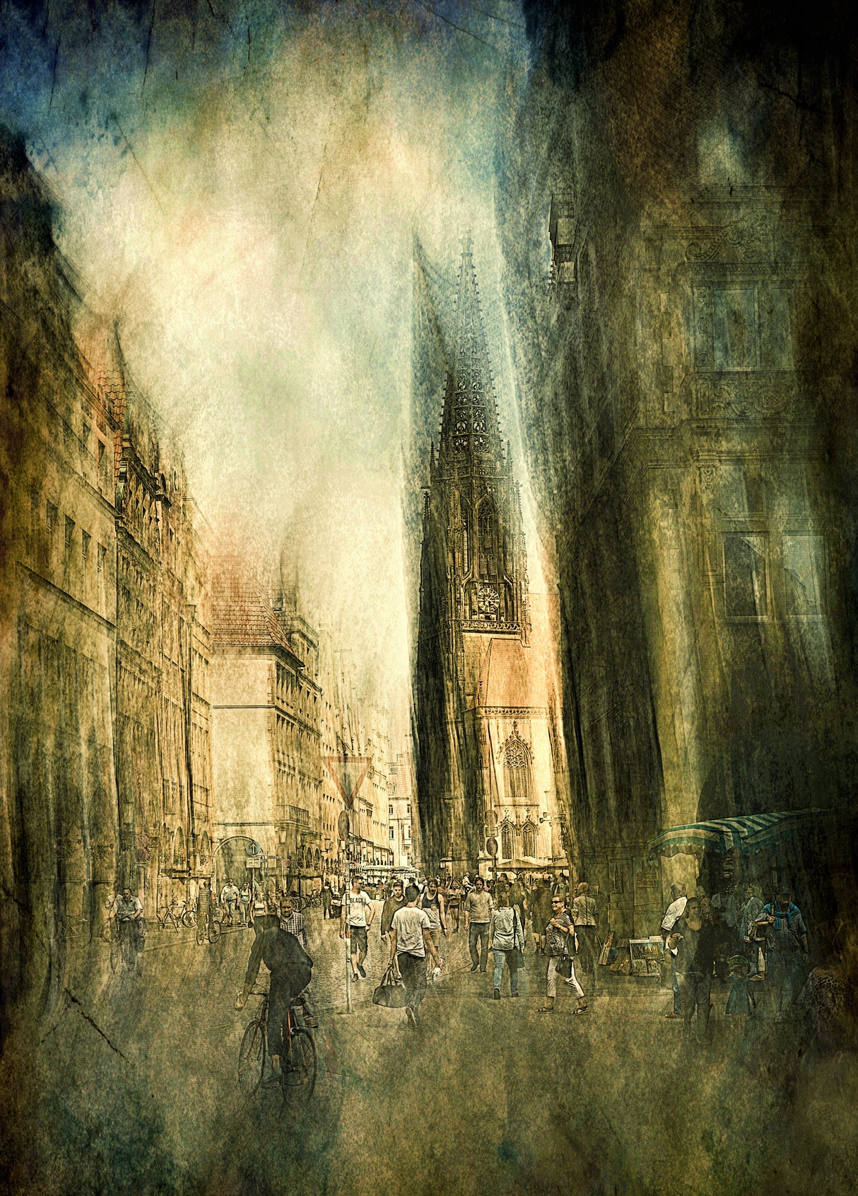 Münster city, Germany Poster och Canvastavla