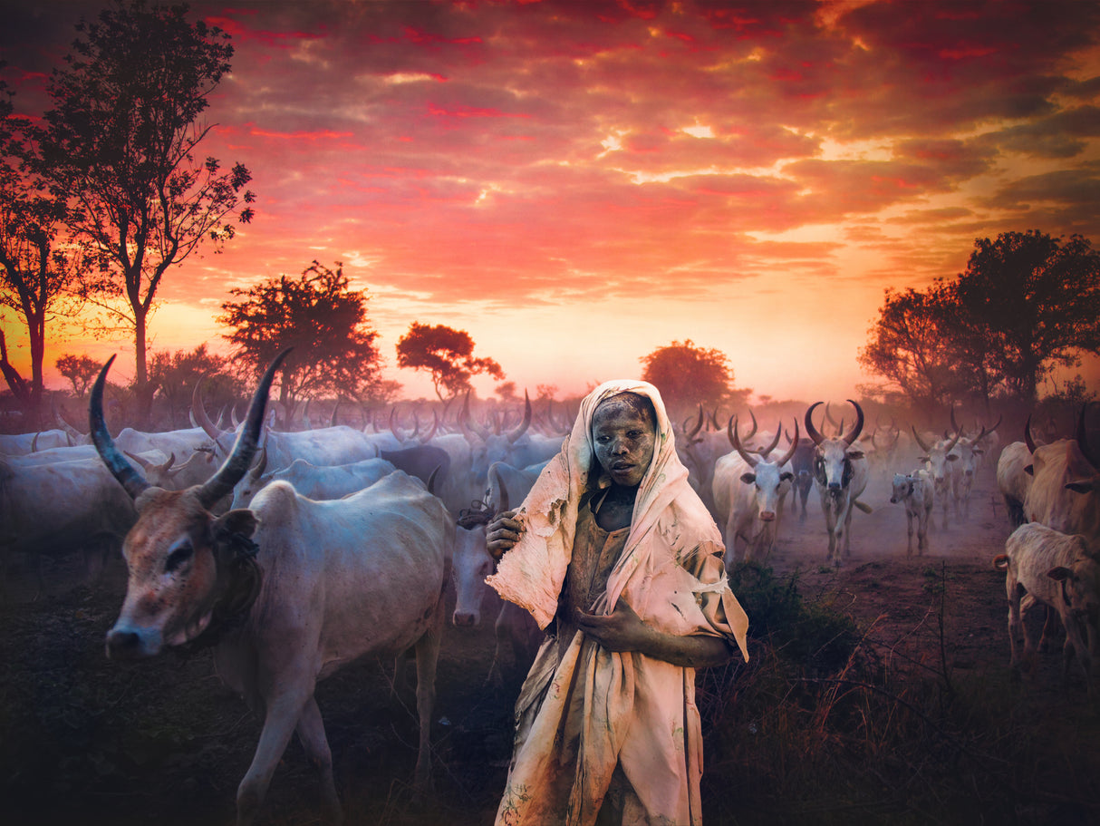 Morning Mundari, South Sudan Poster och Canvastavla