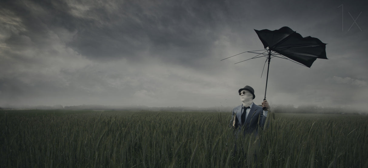 Umbrella man Poster och Canvastavla