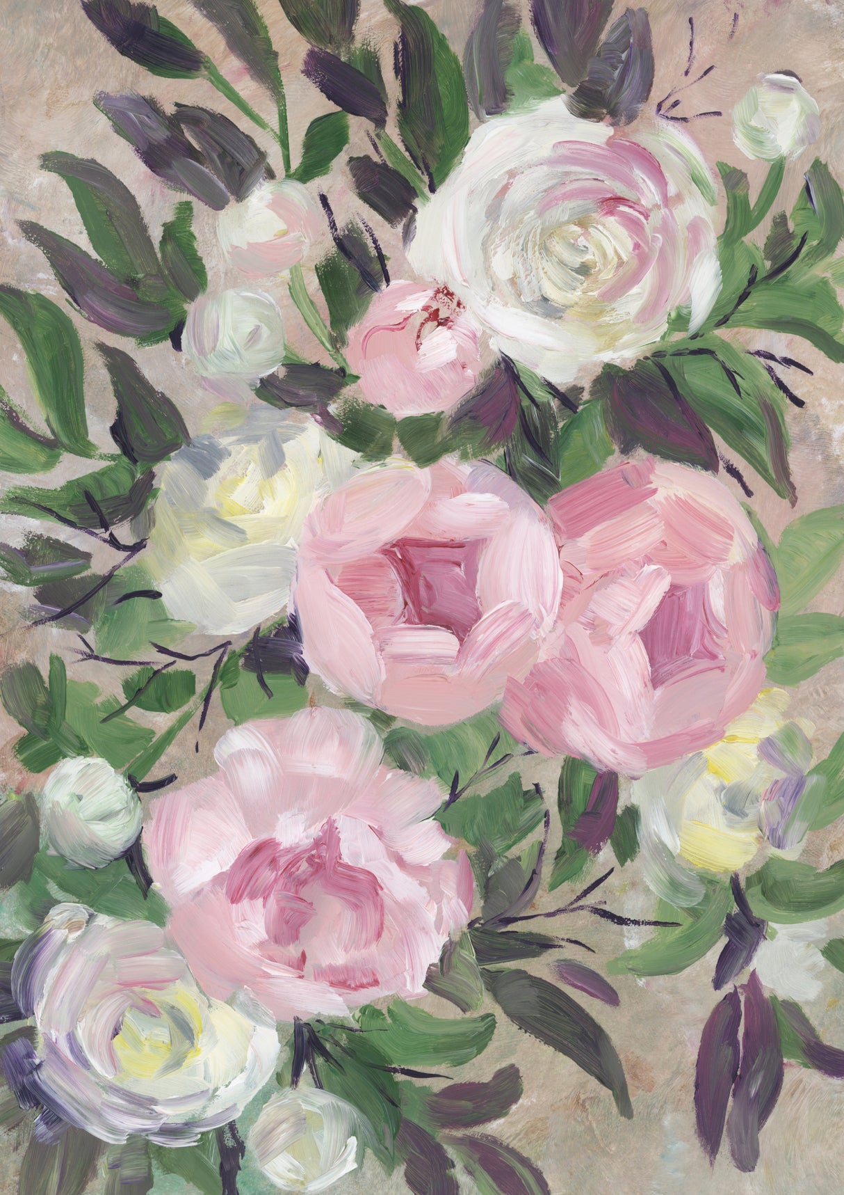 Zoye painterly bouquet Poster och Canvastavla