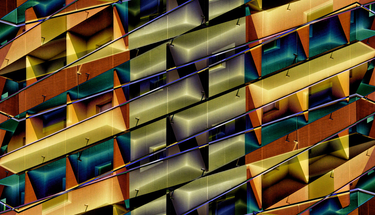 balconies in abstract Poster och Canvastavla