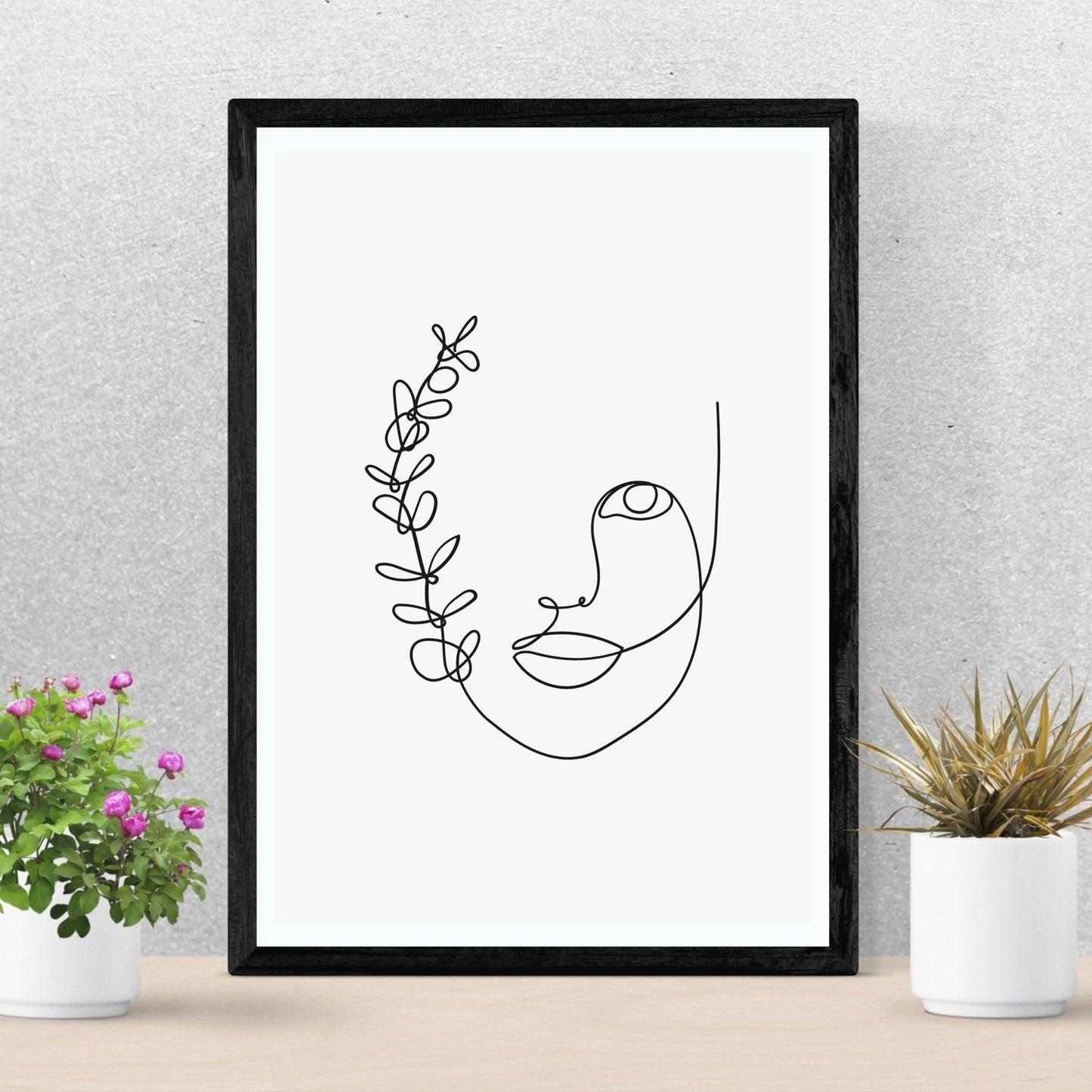 Line Art Grey poster