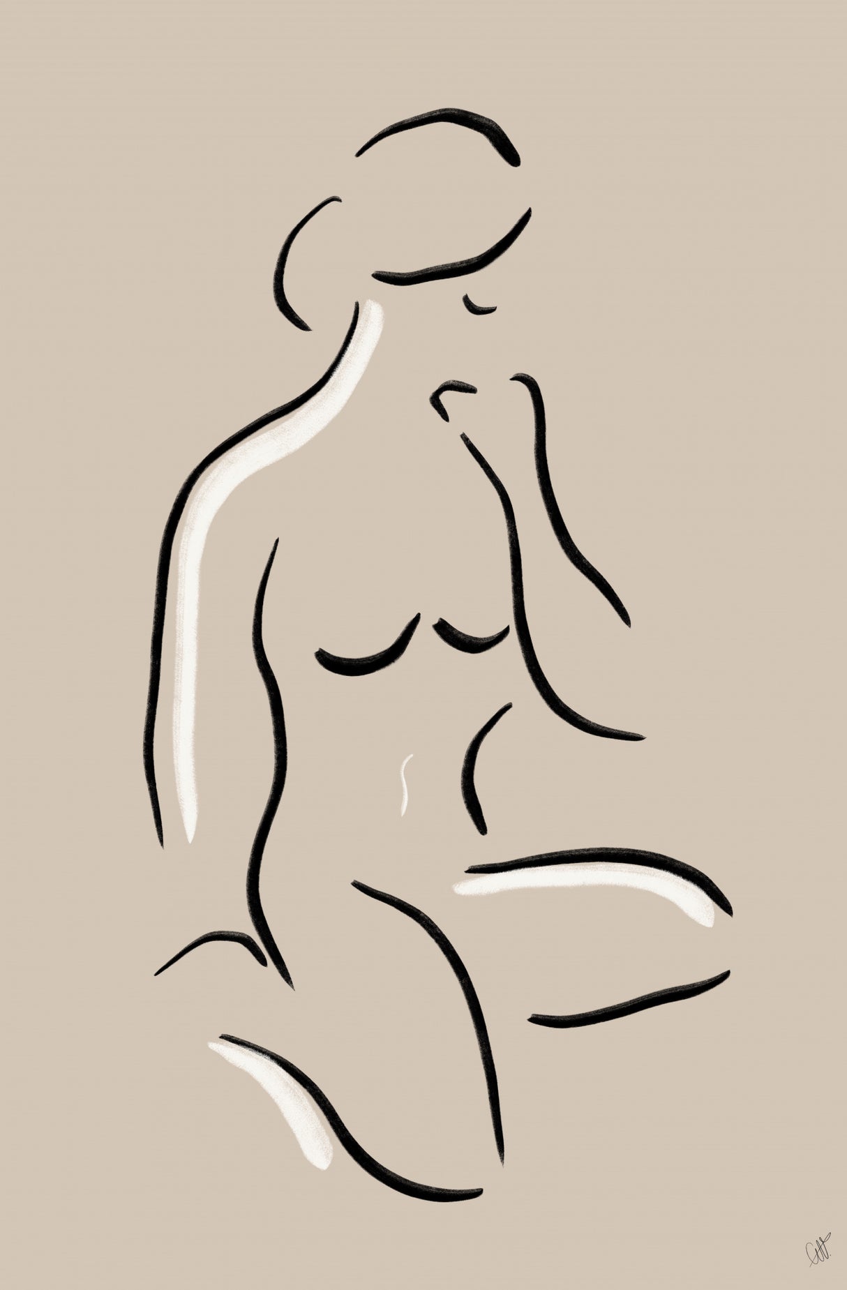 Lady Body No. 4 Poster och Canvastavla