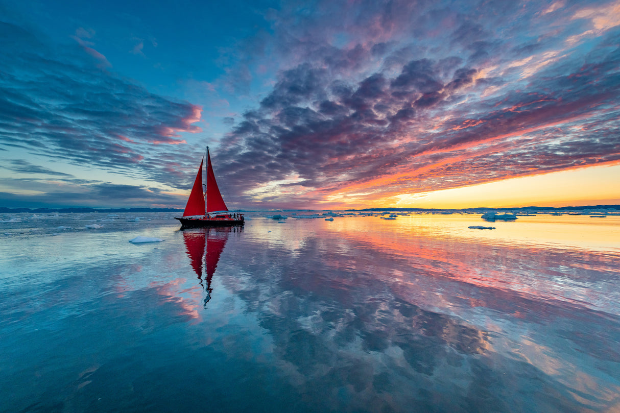Greenland fire sky Poster och Canvastavla