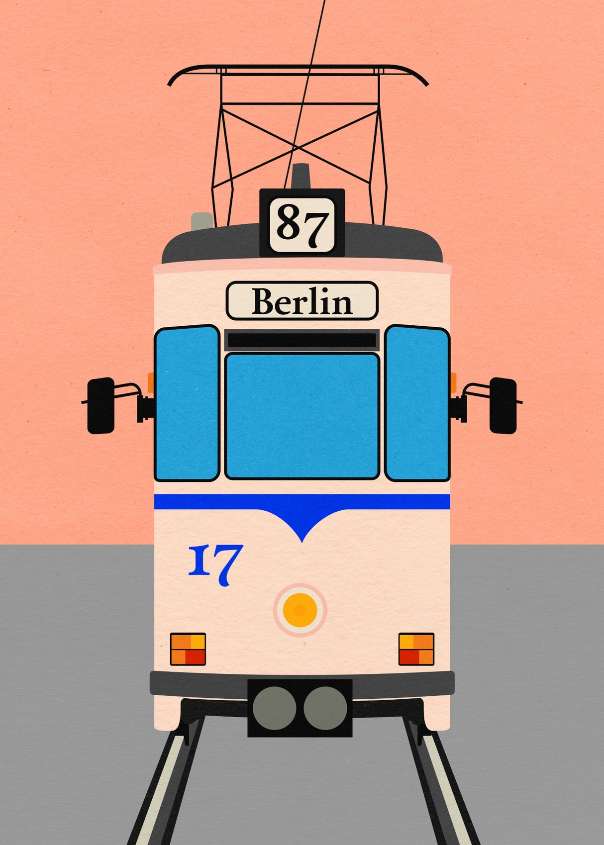 Berlin Tram Poster och Canvastavla