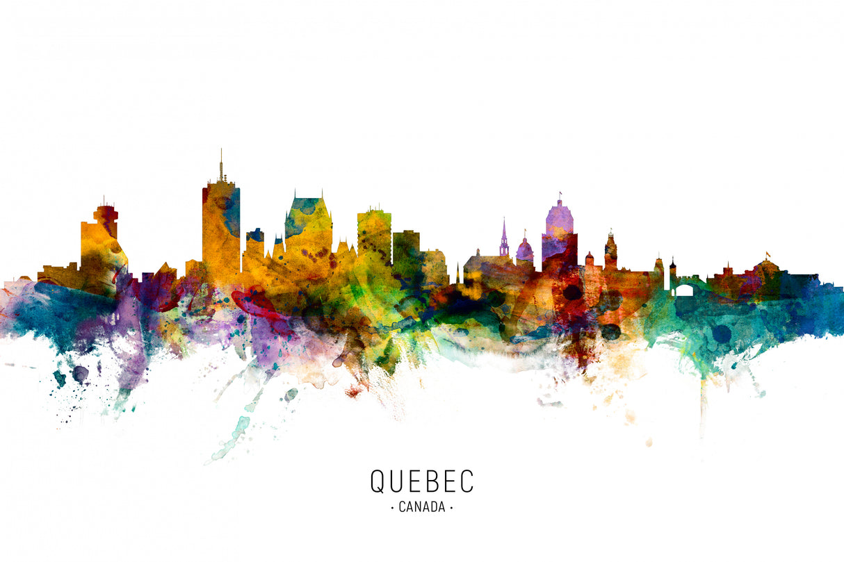 Quebec Canada Skyline Poster och Canvastavla