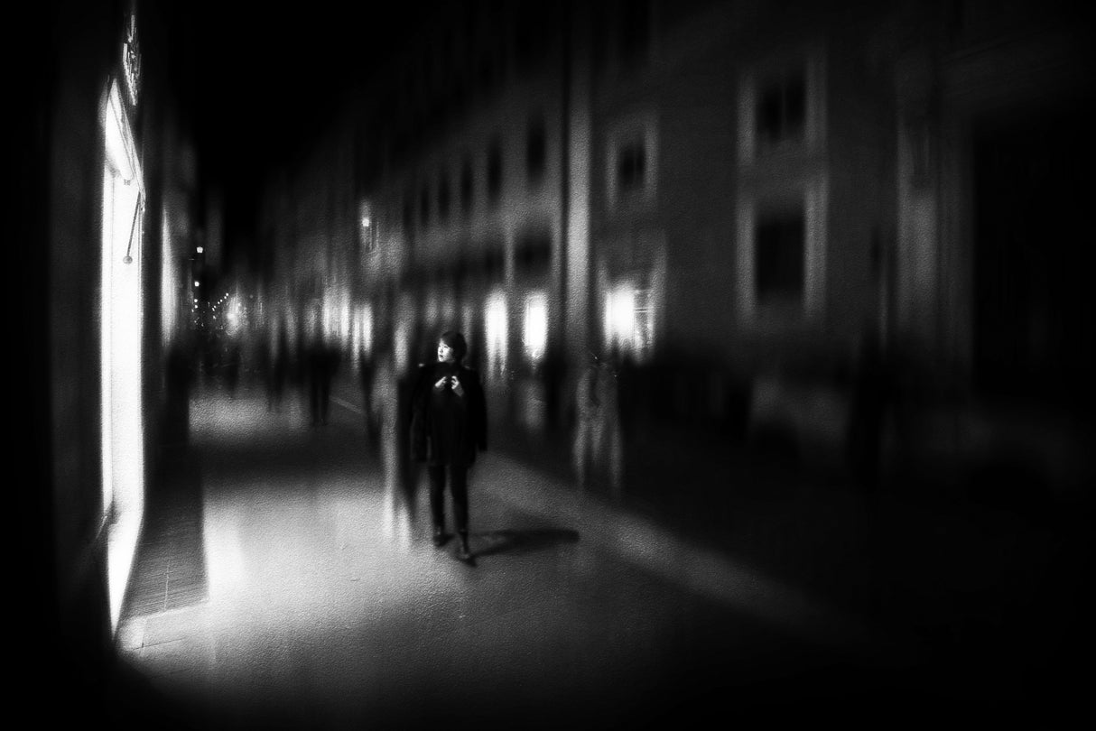 Via del Corso in the evening Poster och Canvastavla