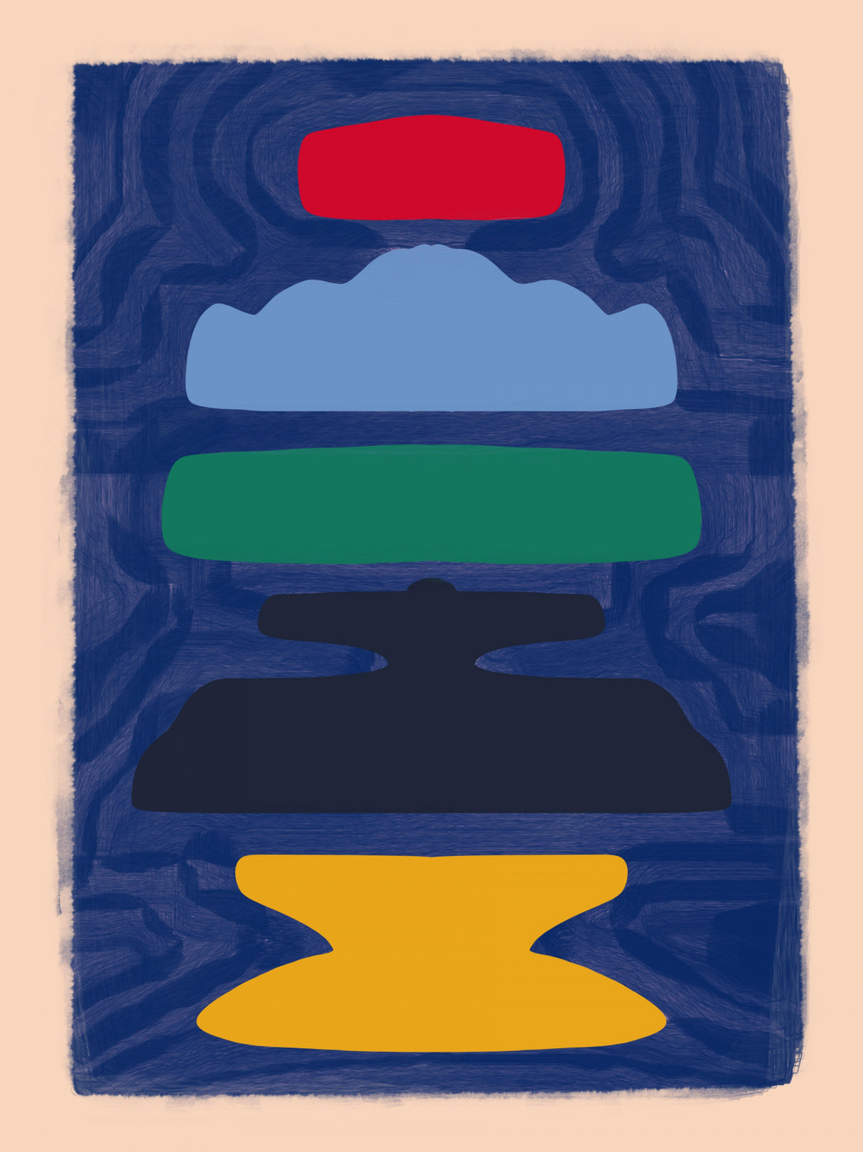 Black Organic Cut Out Poster och Canvastavla