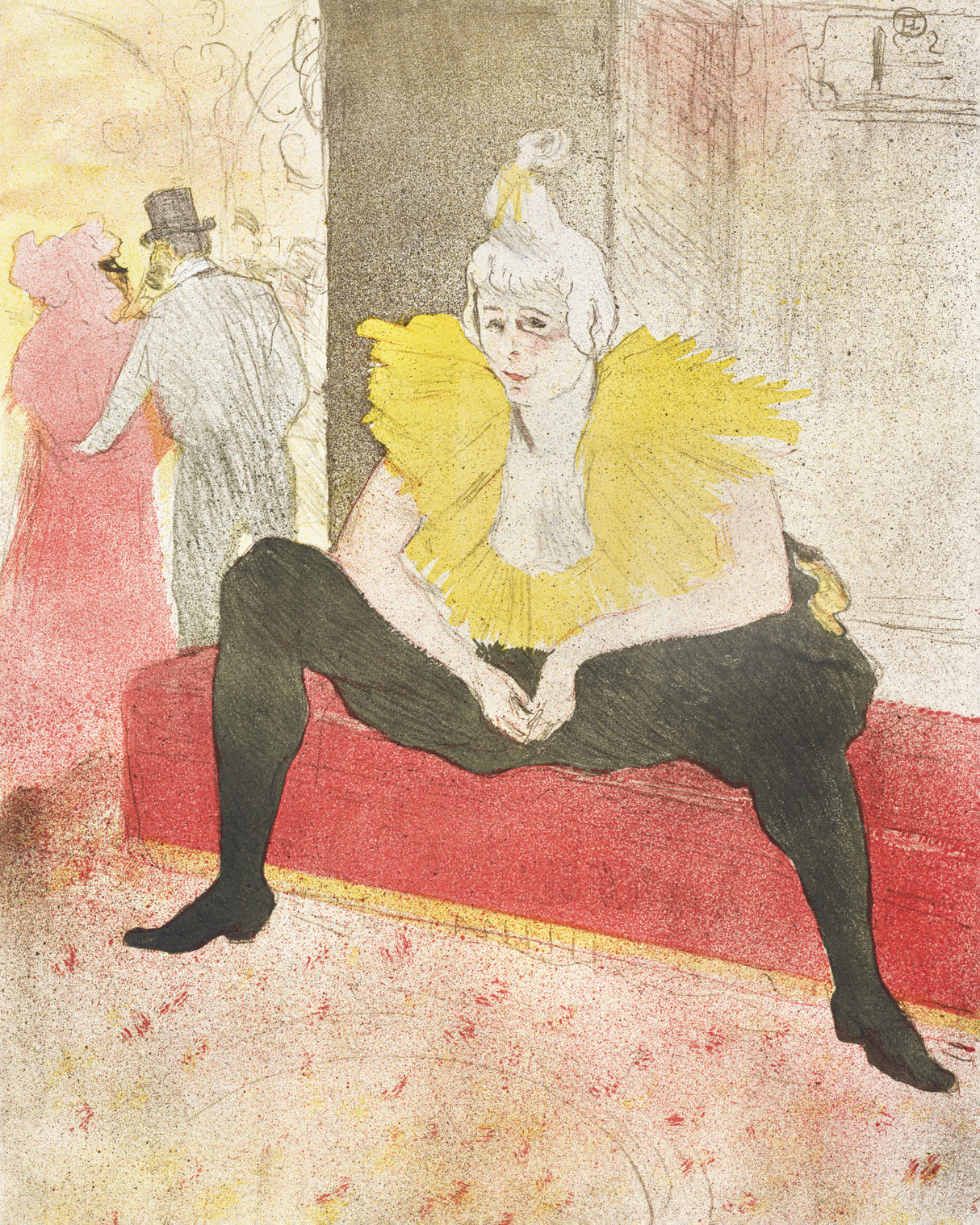 The Seated Clowness (miss Cha U Kao) (1896) Poster och Canvastavla