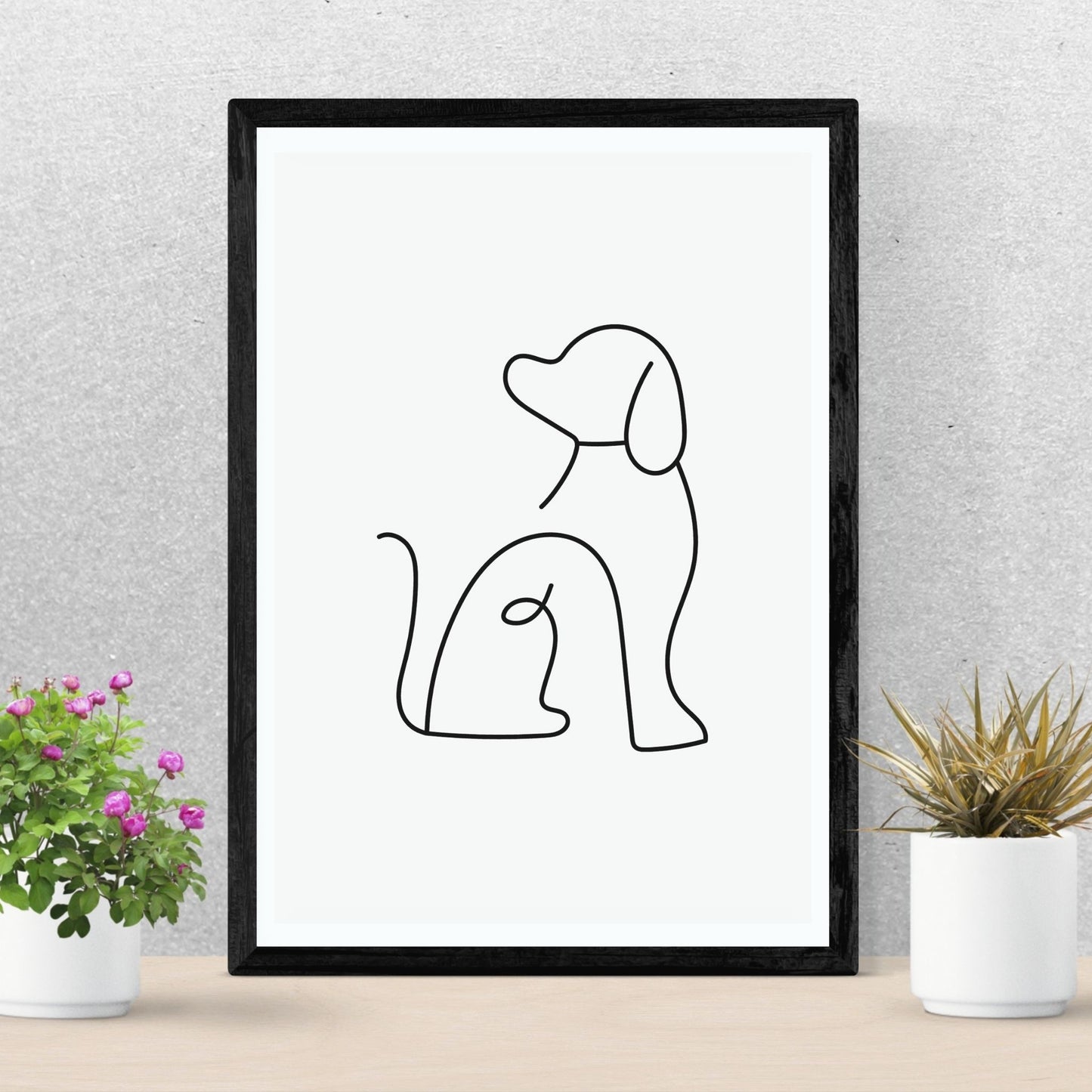 Line Art Grey poster