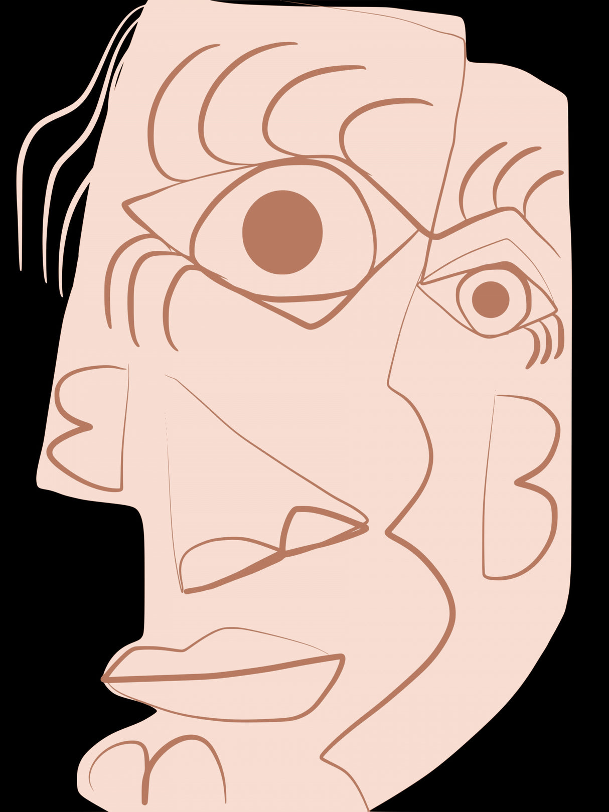 Plain Abstract Portrait Poster och Canvastavla