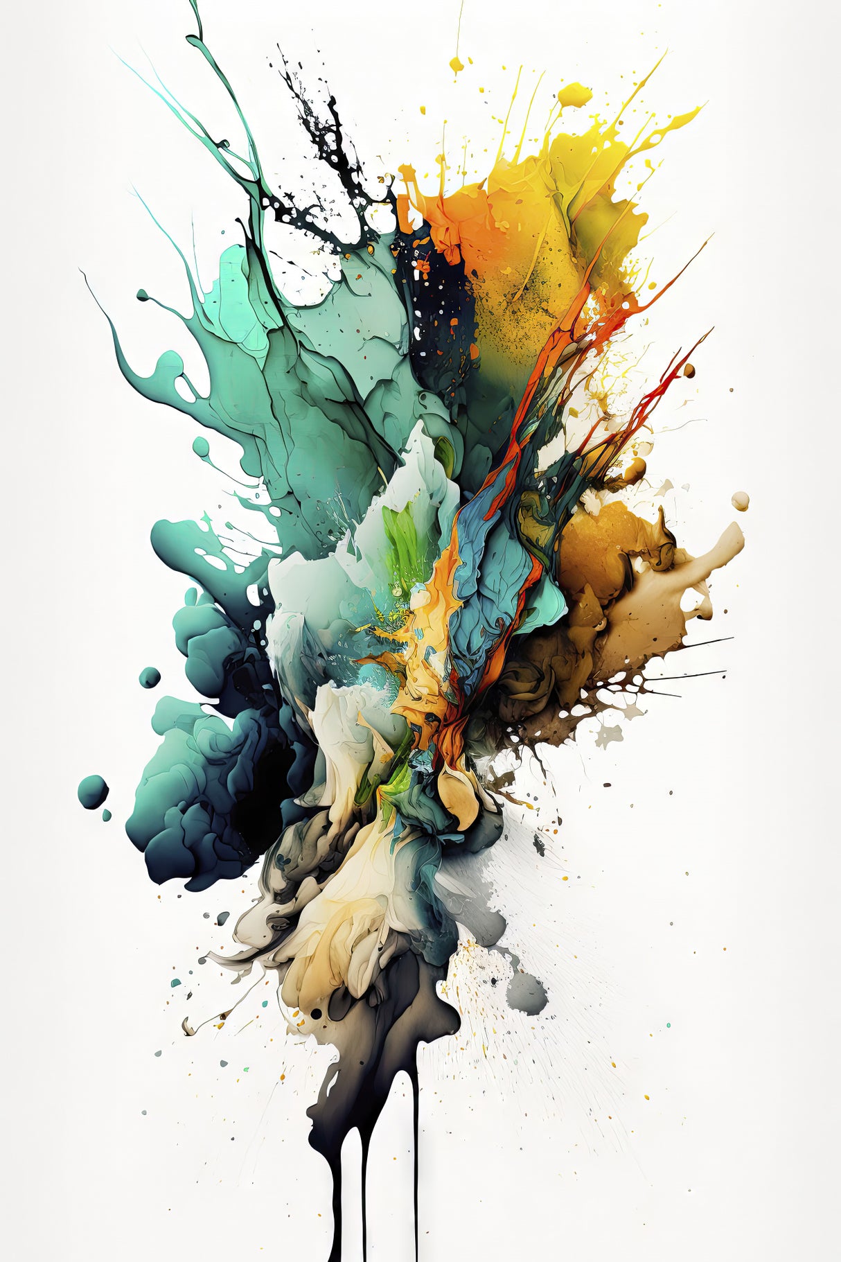 Colorful fluidity Poster och Canvastavla