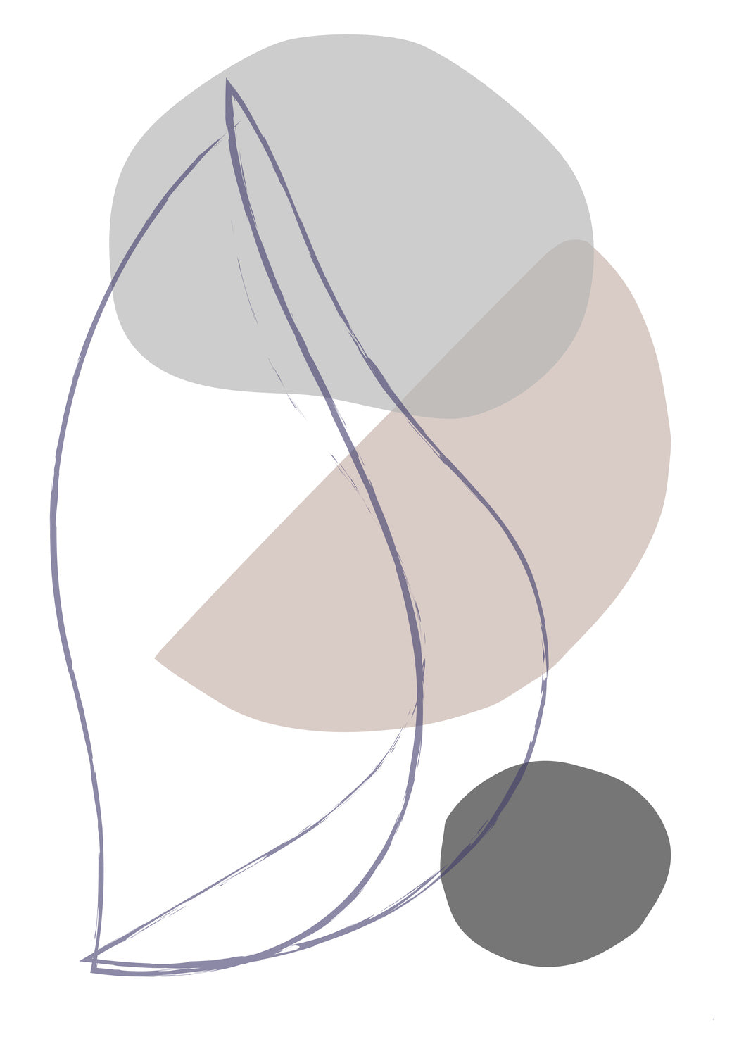 New Shapes Beige 01 Poster och Canvastavla