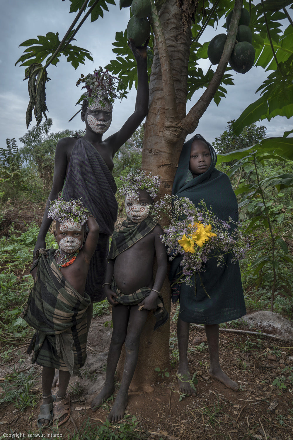 Ethiopian Suri tribes Poster och Canvastavla