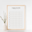 Family Planner Week of: Poster